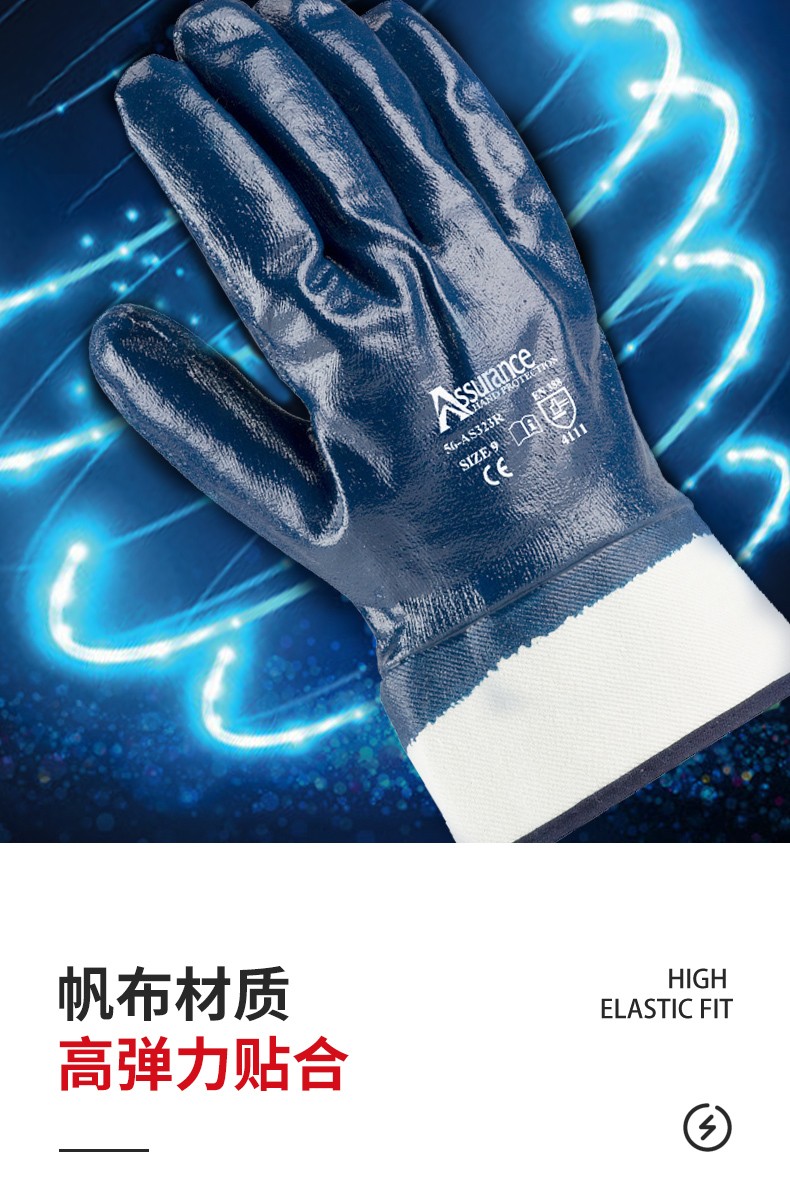 PIP 56-AS323防滑防油加絨加厚丁腈手套圖片4