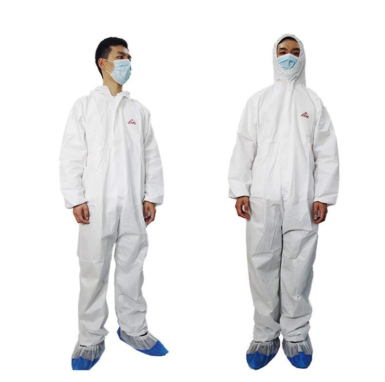 PIP I602白色帶帽連體一次性防護服圖片5