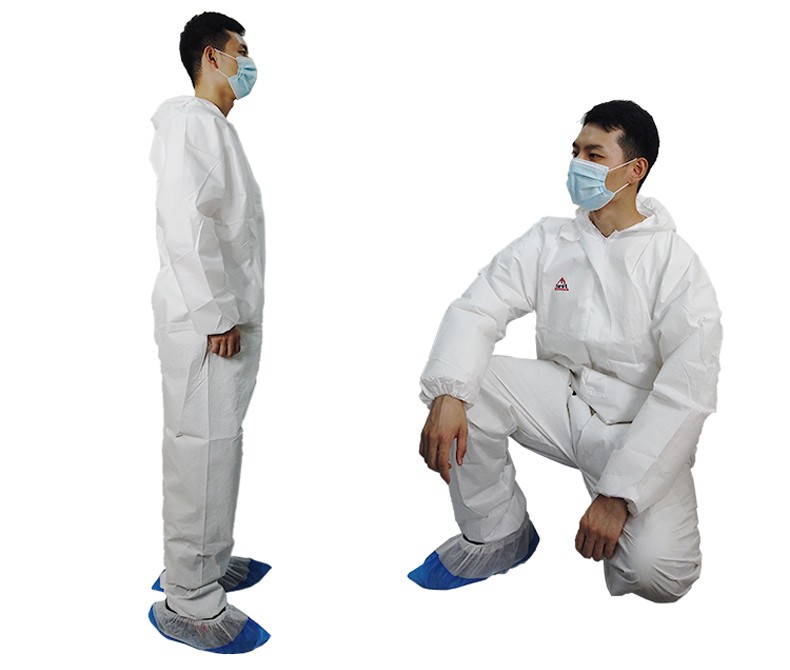 PIP I602白色帶帽連體一次性防護服圖片6