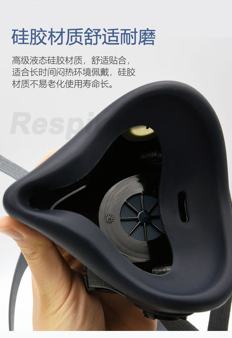 呼享8600雙濾盒硅膠半面罩防毒面具2