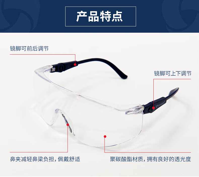 麥迪康2999防飛濺防護眼鏡圖片3