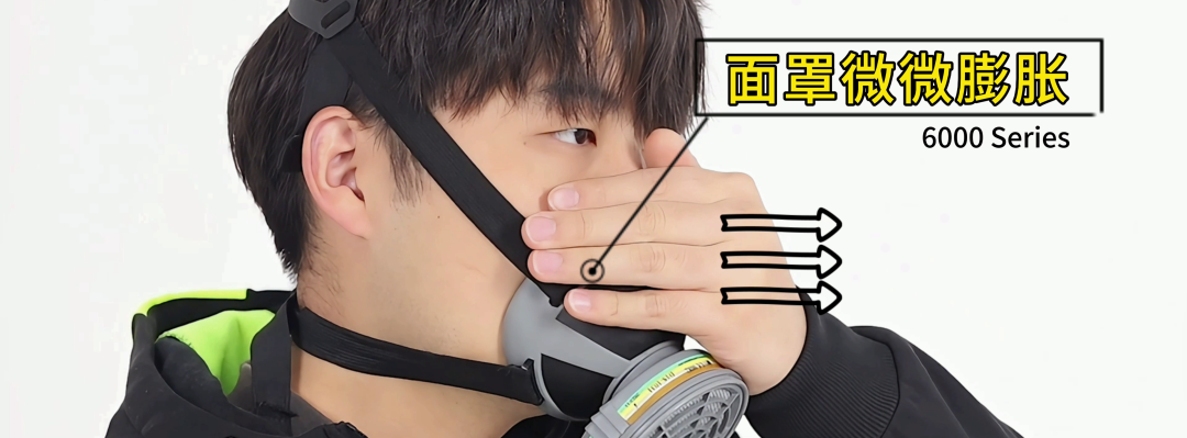 代爾塔M6000半面罩防毒面具佩戴步驟及濾盒安裝(圖)6
