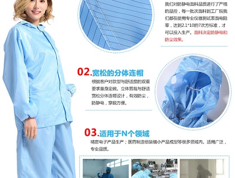 星工XGJ-2分體防靜電服圖片3