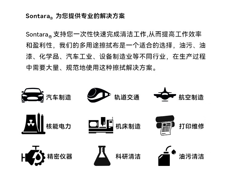 杜邦Sontara勝特龍LD-3無塵擦拭紙多用途工業擦拭布10