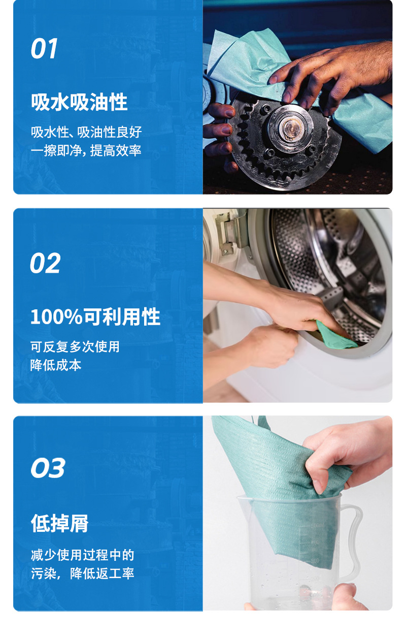 捷易明FB240無塵擦拭Dupont杜邦紙卷狀多用途工業擦拭布4