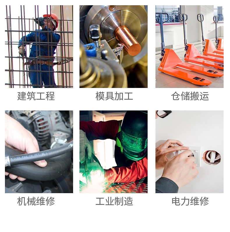 塞莫詩CG907GY黃紗桔耐磨勞保手套圖片3