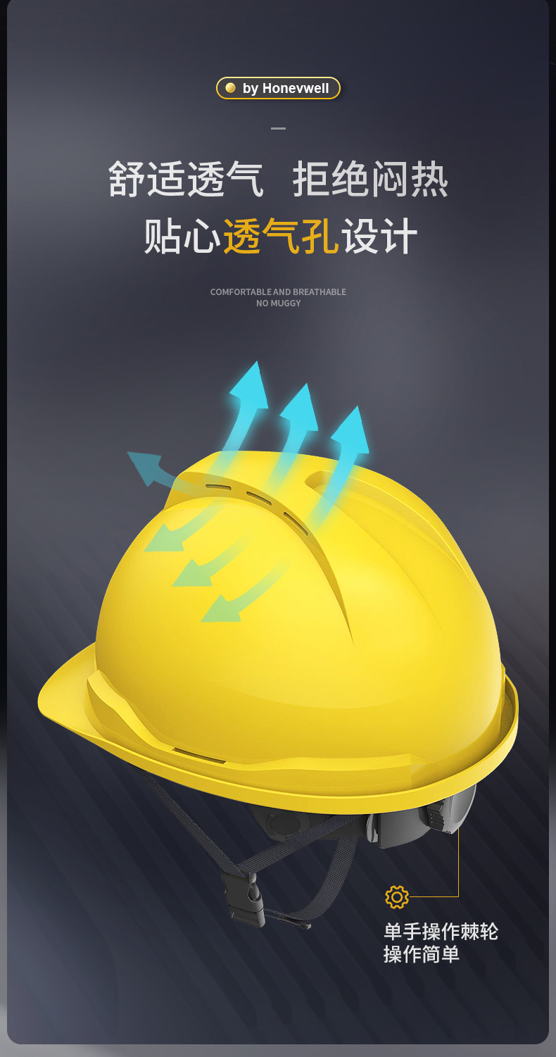 Honeywell霍尼韋爾Y99RNP103S Y99S系列ABS不帶通風(fēng)孔四輪快插下頦帶橙色安全帽4