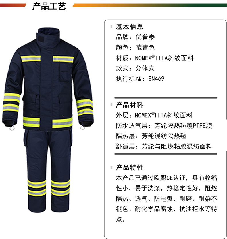 優(yōu)普泰UXF-X6-968歐標(biāo)CE認(rèn)證消防服01