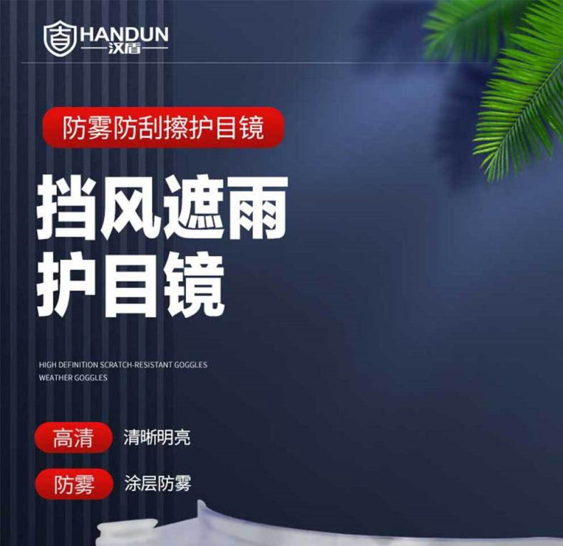 漢盾HD-EY550Y防霧防刮擦護目鏡1