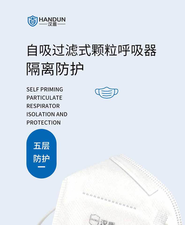 漢盾HD9551 KN95耳帶式折疊防塵口罩1