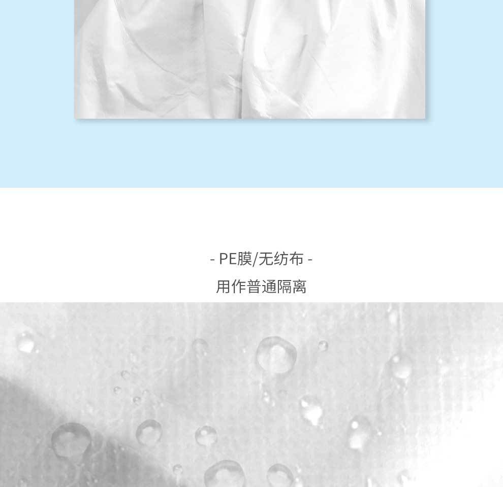 漢盾HD-BP616帶帽連體式限次使用工業防護服7