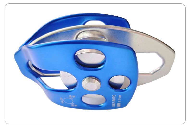 移動側板式雙滑輪救援溜索橫渡活動滑輪9