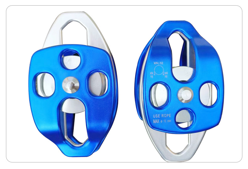 移動側板式雙滑輪救援溜索橫渡活動滑輪11