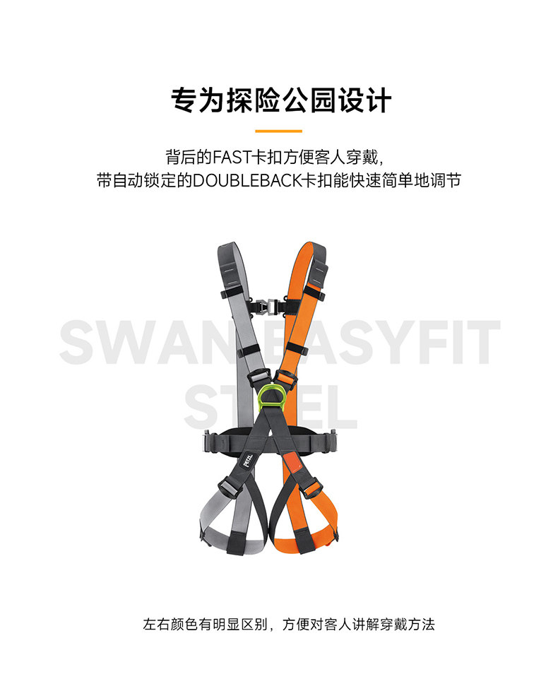 PETZL攀索SWAN EASYFIT STEEL五點式高空安全帶C062AA00-2