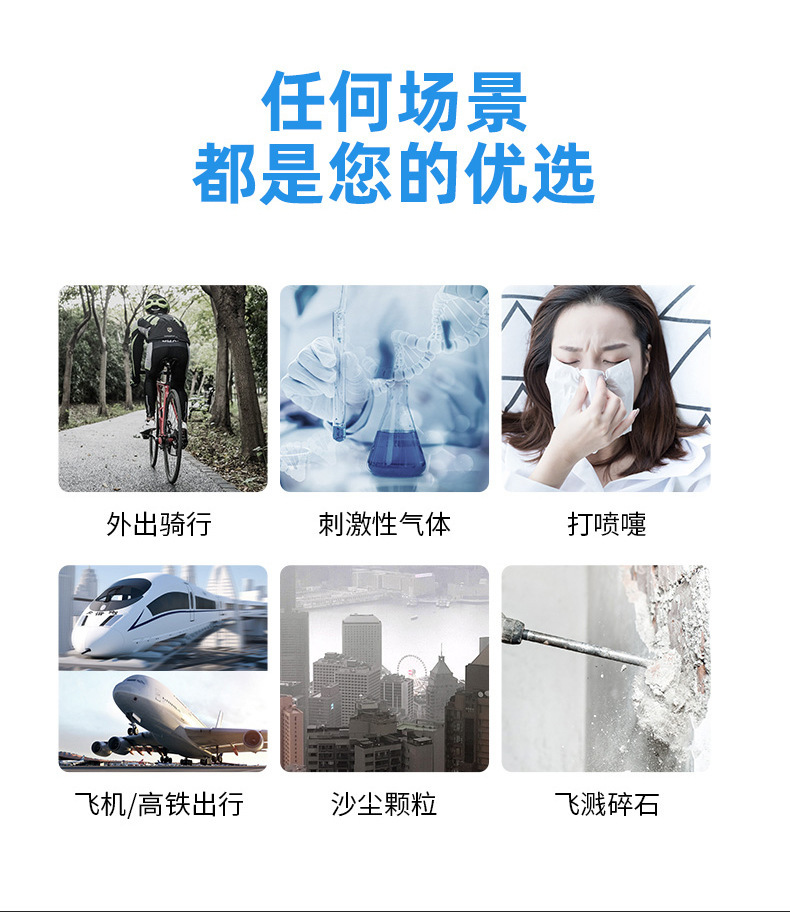 定和DH4010防霧防沖擊多功能防護眼鏡3