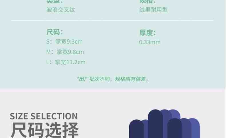 雪蓮11111家用丁腈橡膠絨里波浪交叉紋手套11.jpg