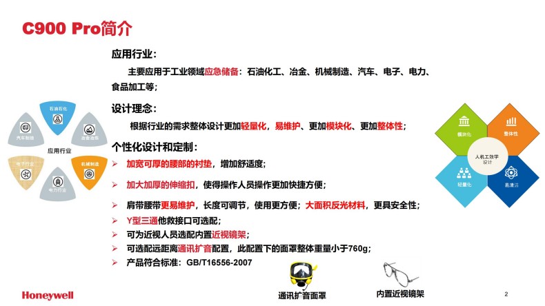 Honeywell霍尼韋爾SCBA105KP C900 Pro基本款工業用空氣呼吸器6.8L氣瓶