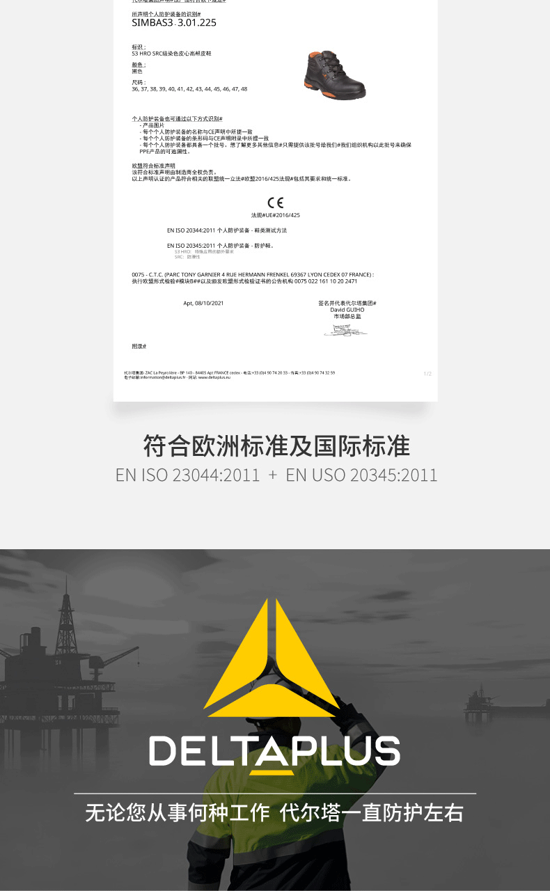 代爾塔301312 NALA S3防砸防刺穿防靜電安全鞋 低幫款10