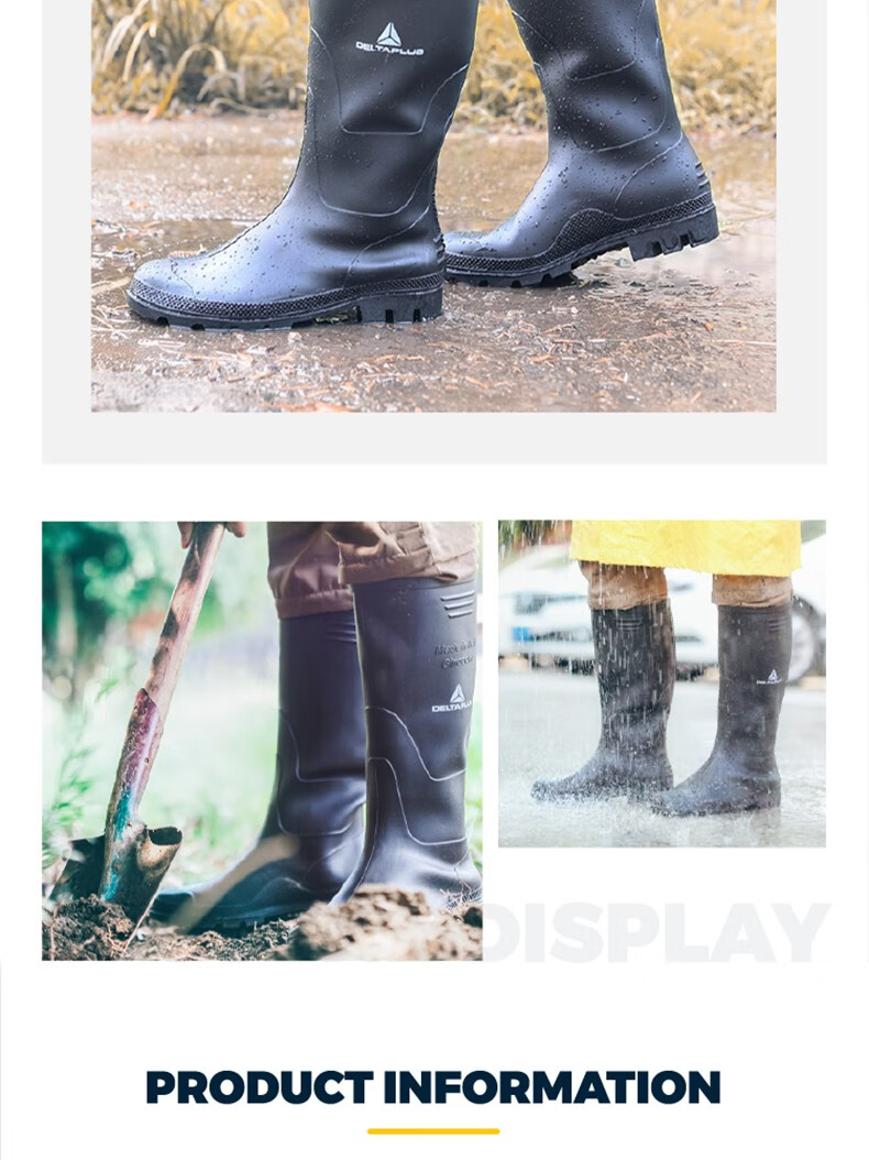 代爾塔301410 GINOCCHIO OB SRA工業(yè)款PVC防砸耐油安全鞋10