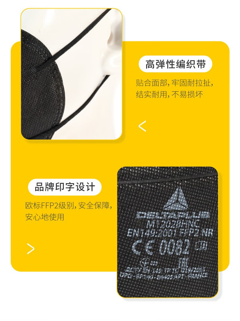 代爾塔104201 M1202BC折疊頭戴式FFP2級防塵口罩6