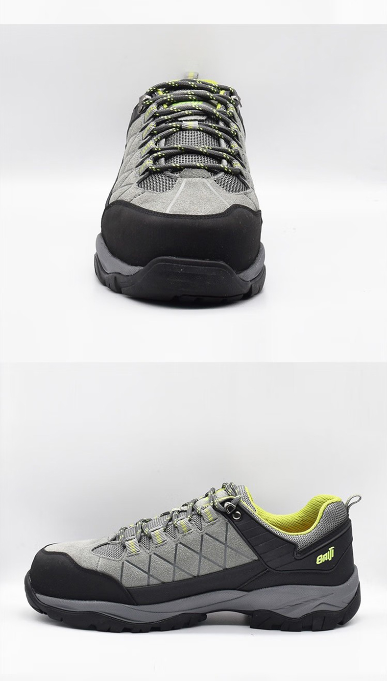 百集D1100灰綠色優質反毛皮防滑耐磨安全鞋7