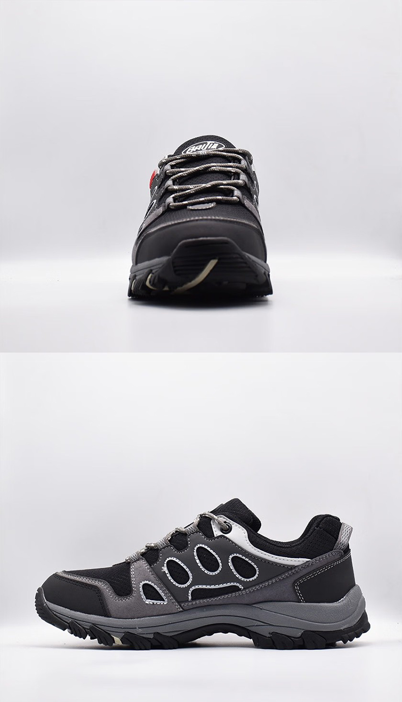 百集722黑灰色翻毛牛皮防砸防穿刺電絕緣安全鞋7