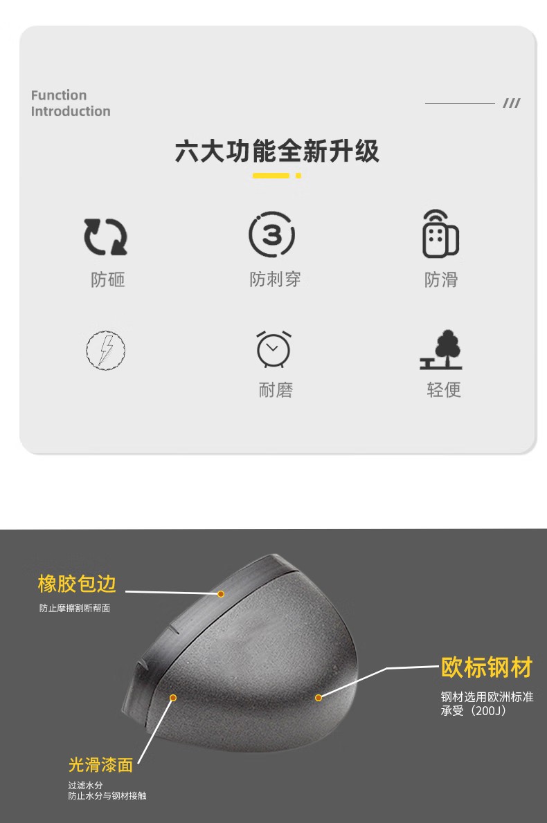 STANLEY史丹利ST6116灰黑色反毛牛皮防砸防刺穿安全鞋2