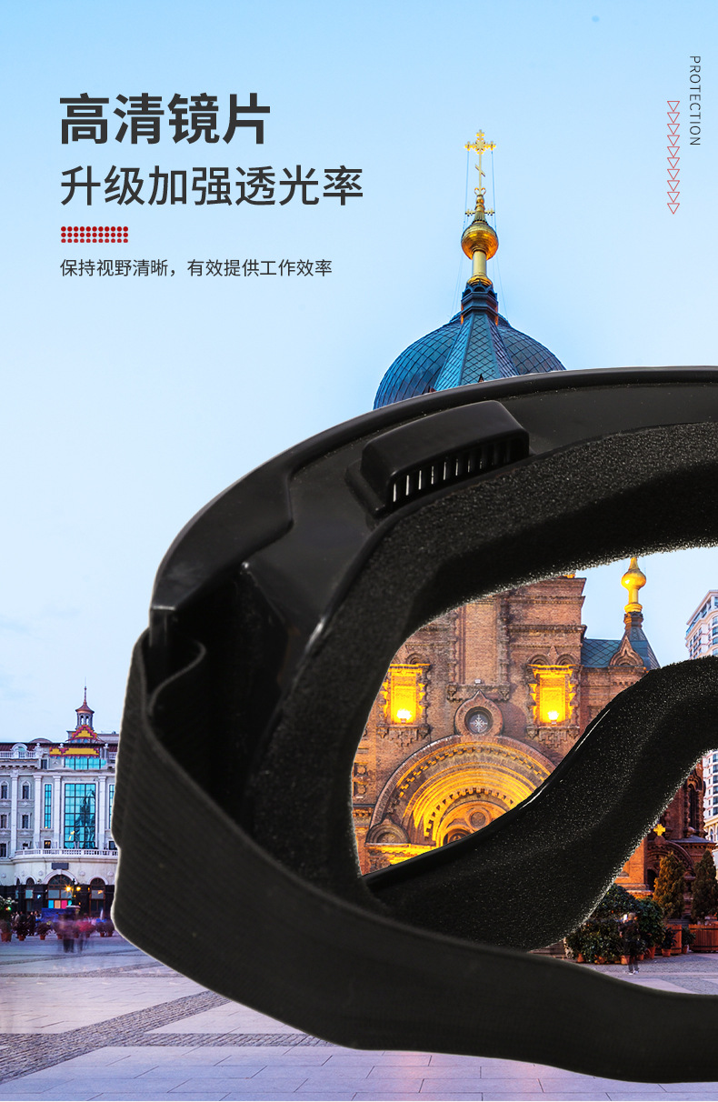 定和DH4014海綿墊圈高性能防沖擊護(hù)目鏡3