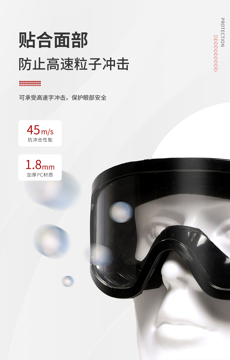 定和DH4014海綿墊圈高性能防沖擊護(hù)目鏡4