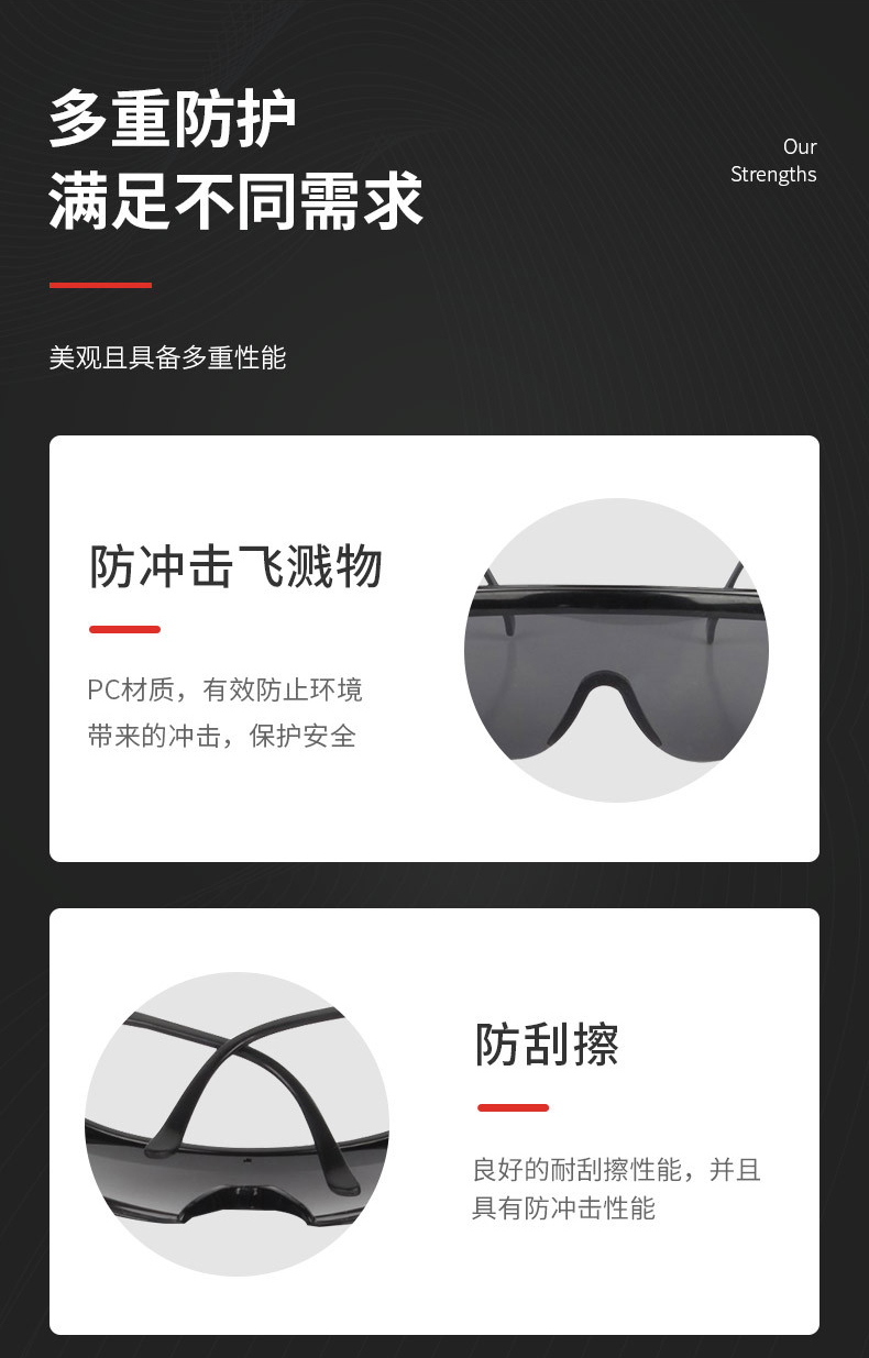 定和DH4017加強防刮擦多功能防護眼鏡4