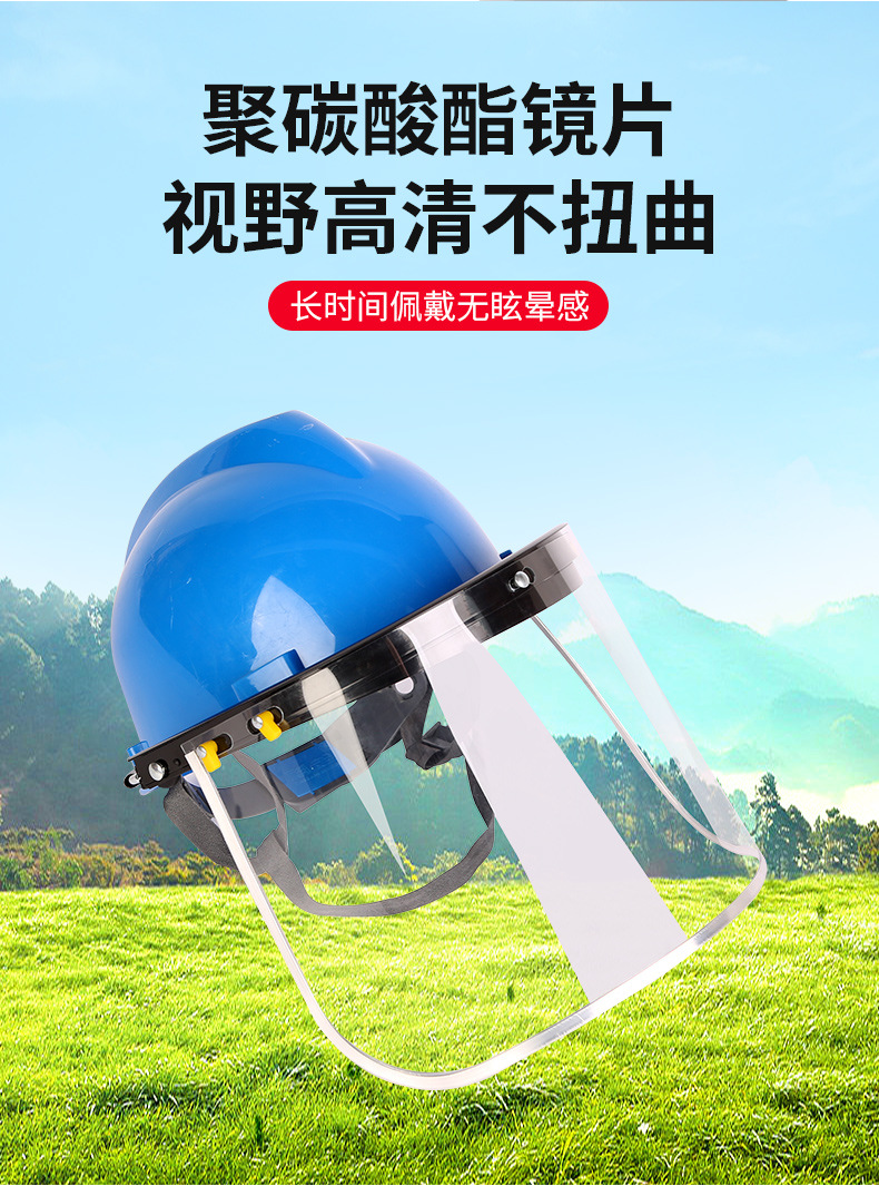 定和DH4051防護(hù)面屏PC防化防沖擊面罩5