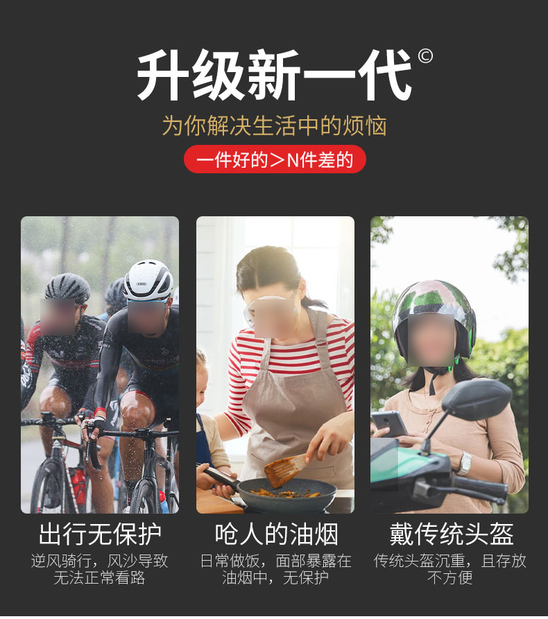 定和DH4059透明防飛濺防霧防護面屏2