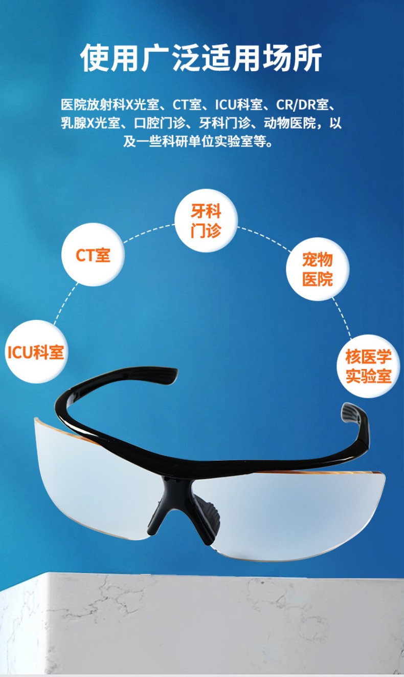 定和DH4077 X射線防護鉛眼鏡4