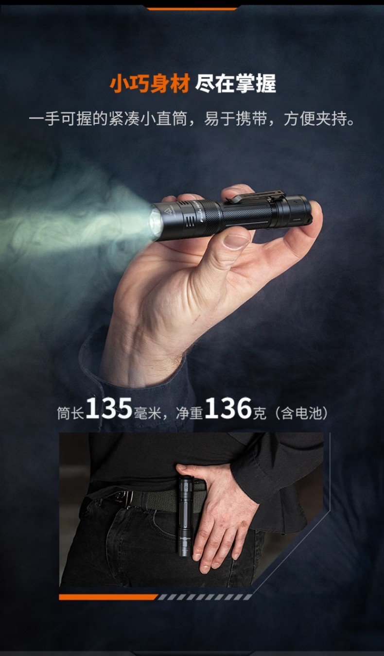FENIX菲尼克斯PD32R PD系列高亮可充電戰術小直筒手電9.jpg