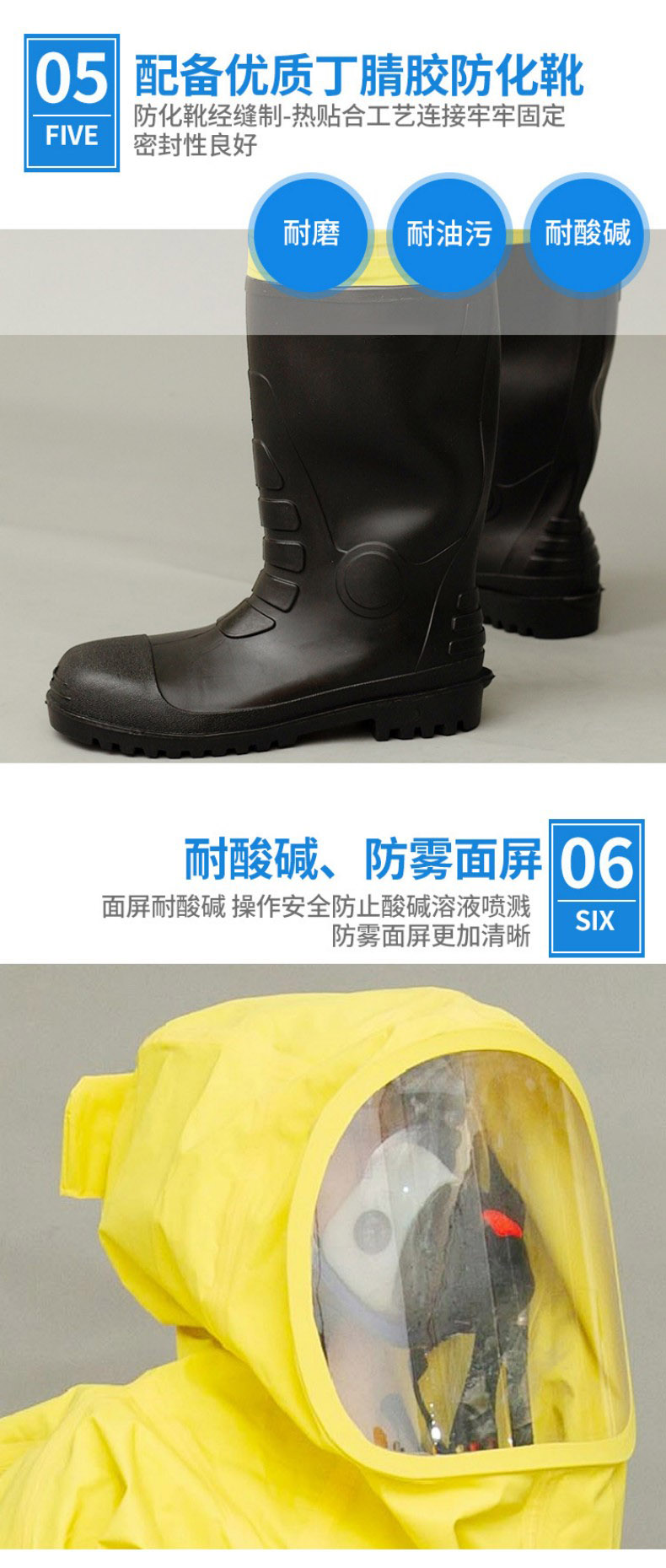 定和DH602重型A級氣密型全封閉防化服6