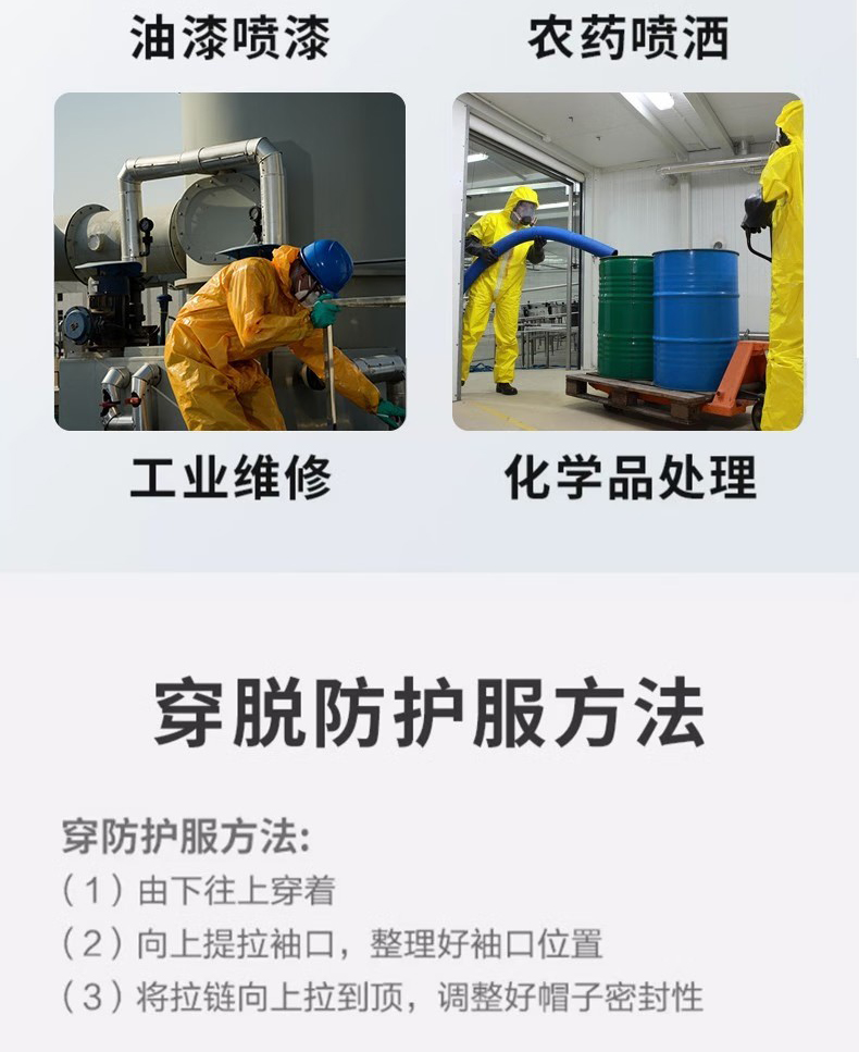 定和DH510耐酸堿防化服連體化學防護服11