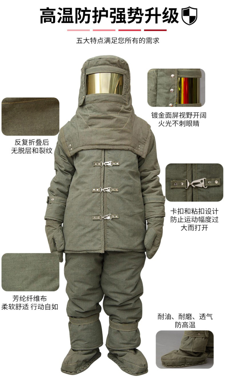 定和DH-R15高溫消防避火服分體隔熱服3