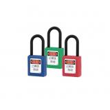 瑪斯特406KAMCNBLK塑料掛鎖黑色絕緣安全掛鎖