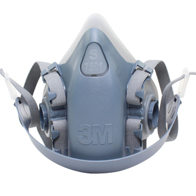 3M7501硅膠半面罩防毒面具