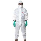 3M4545白色帶帽連體防護服