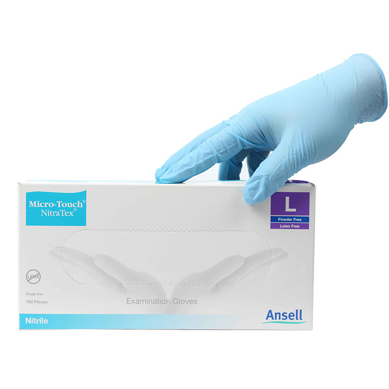 安思爾4476藍色一次性丁腈手套