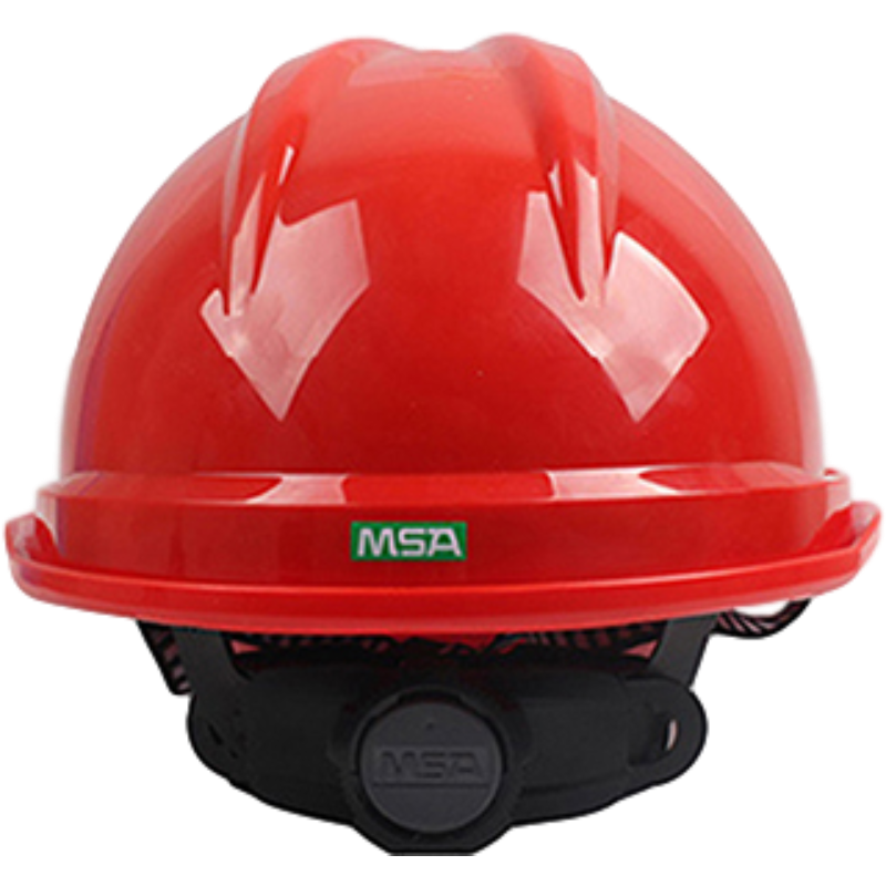 梅思安10193587豪華型PE紅色安全帽