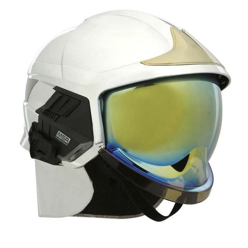 梅思安10166657鎳色F1XF基礎款消防頭盔