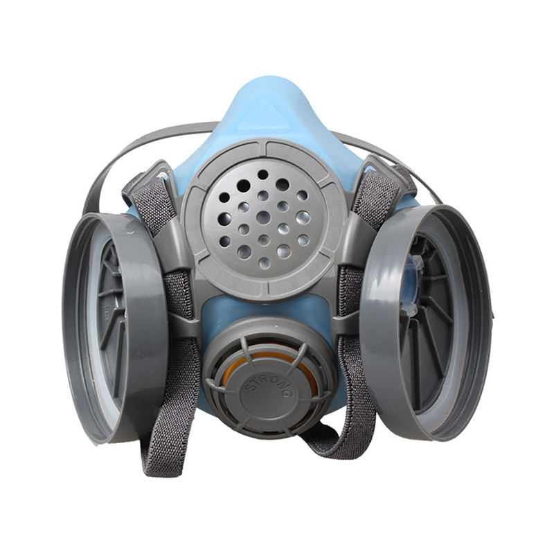 思創ST-502-1B硅膠雙罐半面罩防毒面具