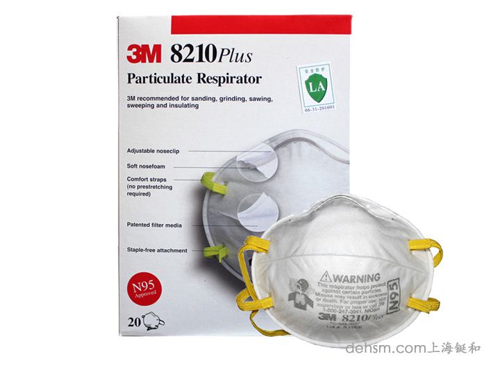 3M8210Plus N95防塵口罩包裝盒圖片