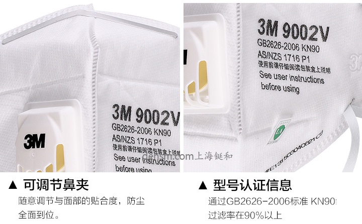 3M9002V口罩可調節鼻夾，符合國標認證