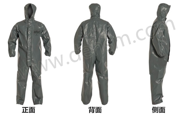 杜邦Tychem ThermoPro阻燃化學(xué)防護(hù)服圖片-正面、反面及側(cè)面