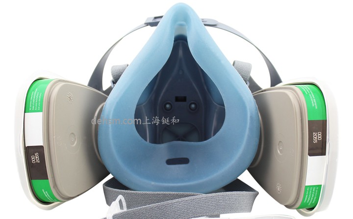 3M7502防氨氣防毒面具圖片-反面