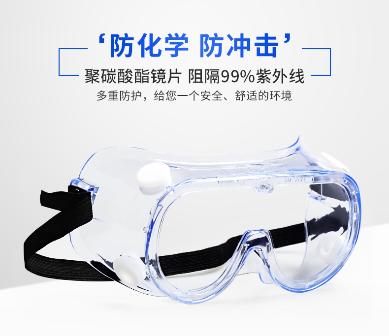 3M1621AF護目鏡防化學防沖擊