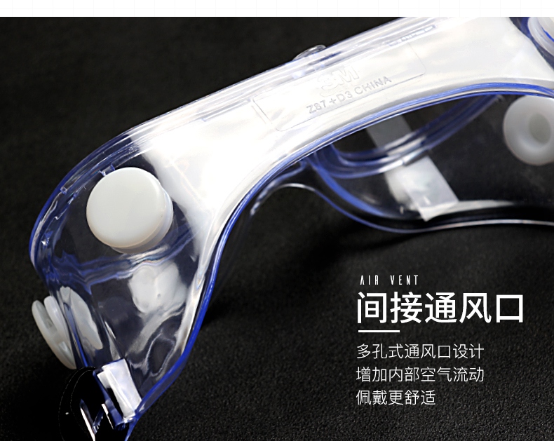 3M1621AF護目鏡間接通風口設計